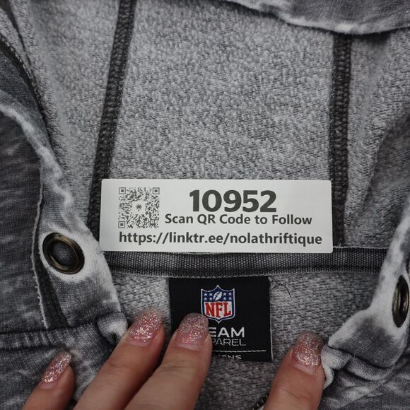 NFL Sweater Womens Small Gray Lightweight Casual New Orleans Saints Football - Picture 3 of 16